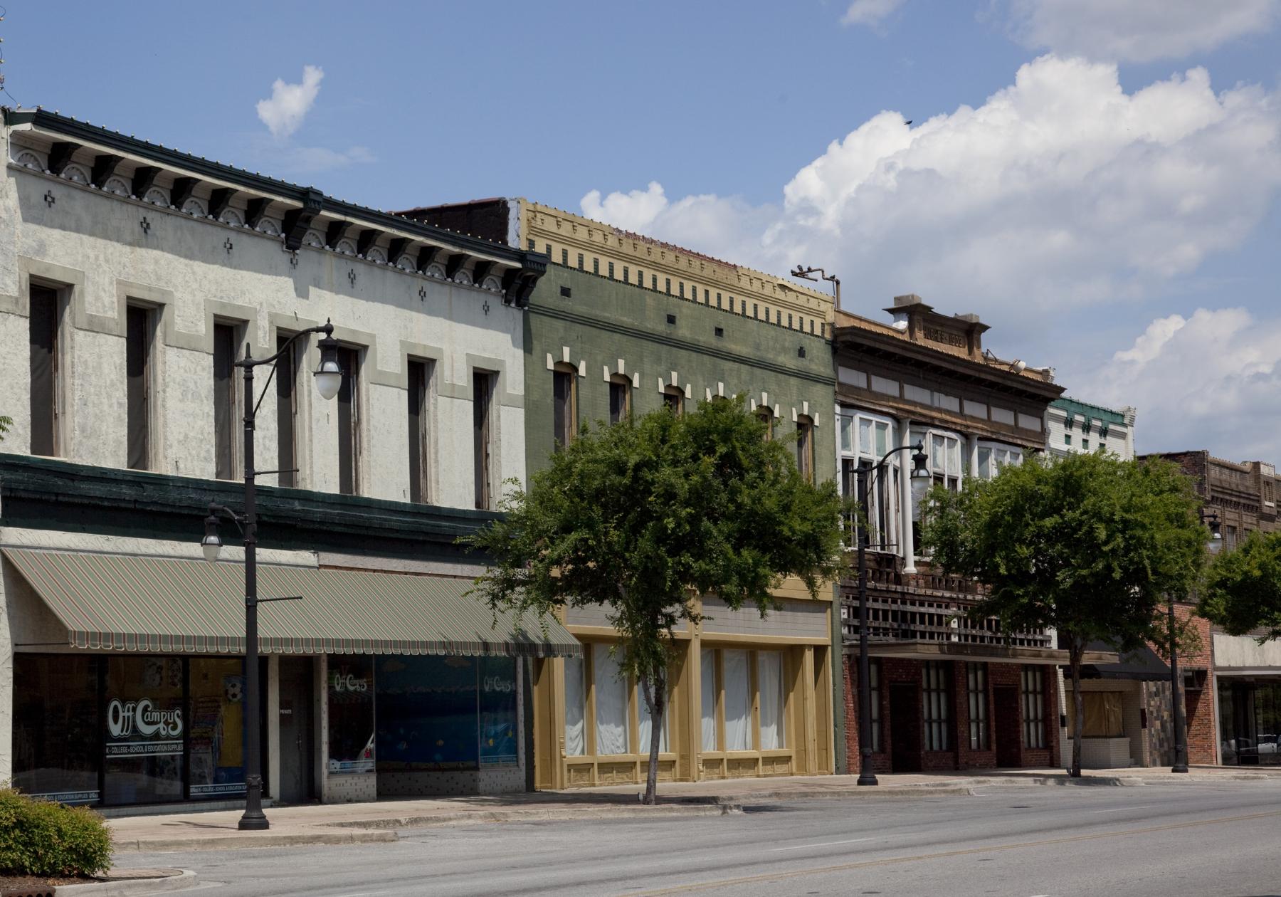 Historic buildings in downtown Gadsden, Alabama